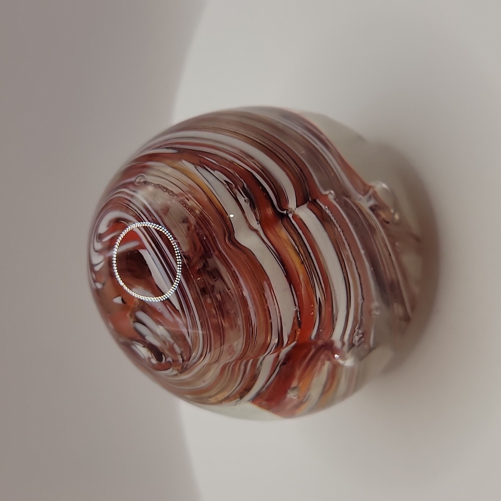 Handblown Glass Swirled Paperweight